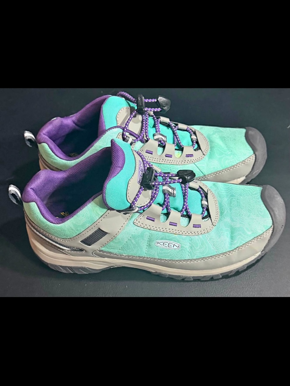 Keen Women's Teal with Purple Accent Low Trail Sneakers